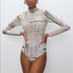 Babaton Parlay Mesh Bodysuit